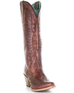 Corral Women's Cognac Embroidery Western Boots - Medium Toe -Dan Post Store 2000293441 200 P1