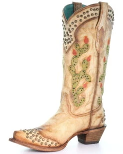 Corral Women's Saddle Cactus Embroidery Western Boots - Snip Toe -Dan Post Store 2000293442 280 P6