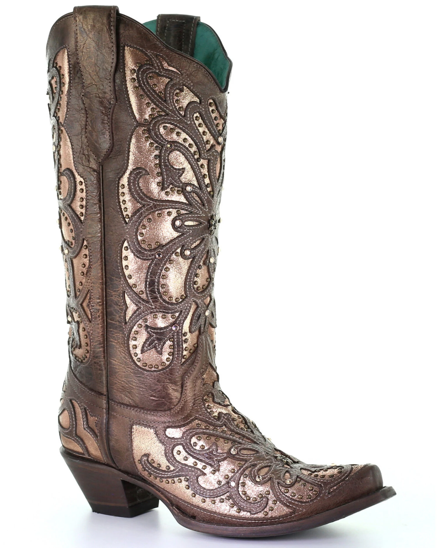 Corral Women's Metallic Inlay Western Boots - Snip Toe 4 Corral Women's Metallic Inlay Western Boots - Snip Toe - Image 2