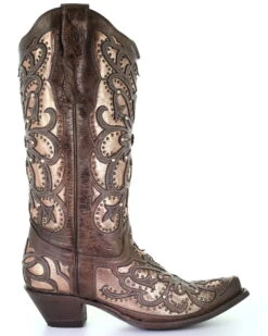 Corral Women's Metallic Inlay Western Boots - Snip Toe 13 Corral Women's Metallic Inlay Western Boots - Snip Toe -Dan Post Store 2000293464 200 P2