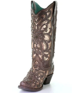 Corral Women's Metallic Inlay Western Boots - Snip Toe 11 Corral Women's Metallic Inlay Western Boots - Snip Toe -Dan Post Store 2000293464 200 P6