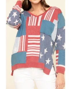 Tasha Polizzi Women's Flag Patch Pullover -Dan Post Store 2000306838 900 P4