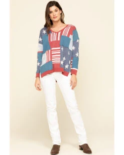 Tasha Polizzi Women's Flag Patch Pullover -Dan Post Store 2000306838 900 P6