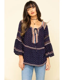 Free People Women's Talia Embroidered Blouse -Dan Post Store 2000313690 410 P1