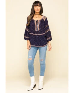 Free People Women's Talia Embroidered Blouse