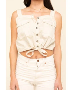 Free People Women's Palm Desert Denim Top -Dan Post Store 2000313715 103 P4