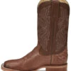 Justin Boots Women's Smooth Ostrich Western Boots - Broad Square Toe -Dan Post Store 2000339547 200 P3