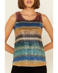 Tasha Polizzi Women's Natasha Sequins Tank Top 11 Tasha Polizzi Women's Natasha Sequins Tank Top -Dan Post Store 2000344750 900 P3