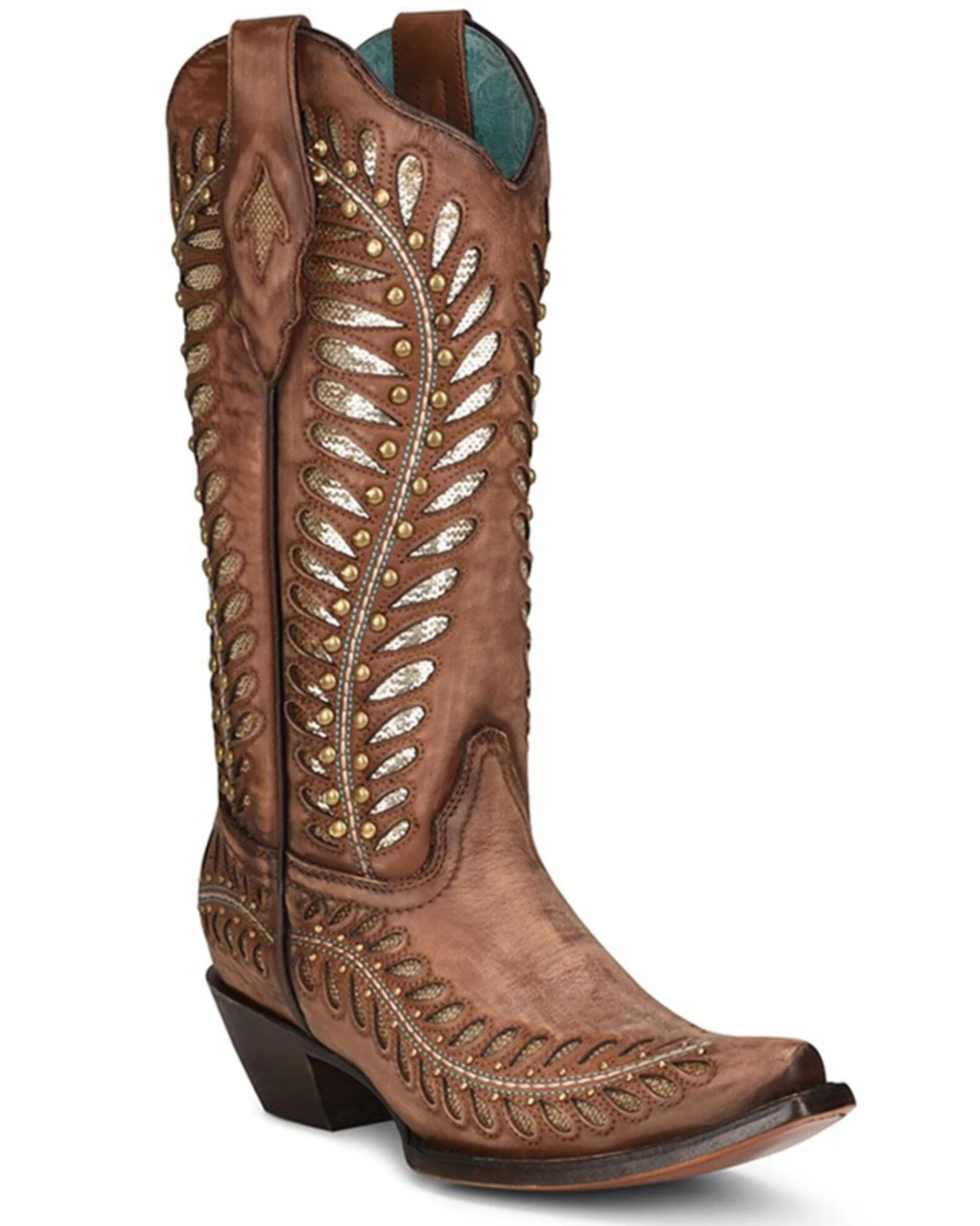 Corral Women's Tan Inlay Western Boots - Snip Toe 6 Corral Women's Tan Inlay Western Boots - Snip Toe - Image 4
