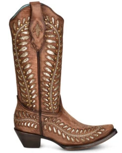 Corral Women's Tan Inlay Western Boots - Snip Toe 8 Corral Women's Tan Inlay Western Boots - Snip Toe -Dan Post Store 2000351158 280 P2