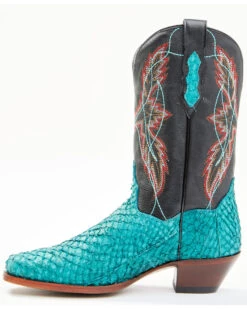 Dan Post Women's Exotic Seabass Skin Western Boots - Square Toe