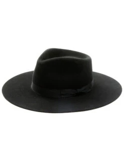 Shyanne Women's Black Wide Ribbon Wool Felt Western Hat -Dan Post Store 2000354845 001 P1