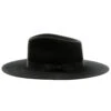 Shyanne Women's Black Wide Ribbon Wool Felt Western Hat