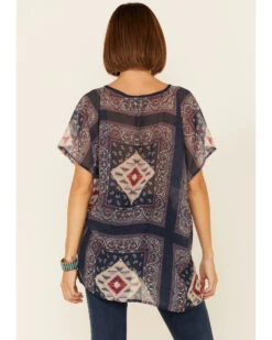 Tasha Polizzi Women's Sahara Tile Print Poncho Top -Dan Post Store 2000356690 900 P3