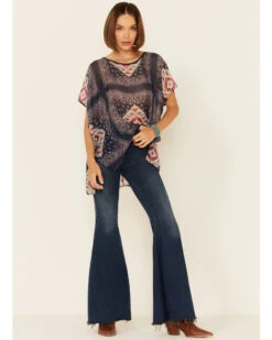 Tasha Polizzi Women's Sahara Tile Print Poncho Top -Dan Post Store 2000356690 900 P4