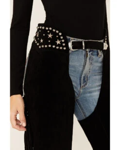 Understated Leather Women's Leather Suede Paris Texas Chaps -Dan Post Store 2000358787 001 P2