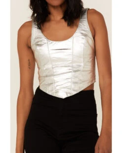 Understated Leather Women's Metallic Mustang Bustier -Dan Post Store 2000358791 040 P2