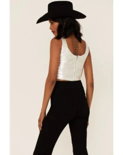 Understated Leather Women's Metallic Mustang Bustier -Dan Post Store 2000358791 040 P3