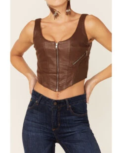 Understated Leather Women's Leather Moto Bustier -Dan Post Store 2000358792 200 P2