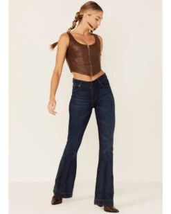 Understated Leather Women's Leather Moto Bustier