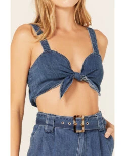 Show Me Your Mumu Women's Alabama Denim Crop Top