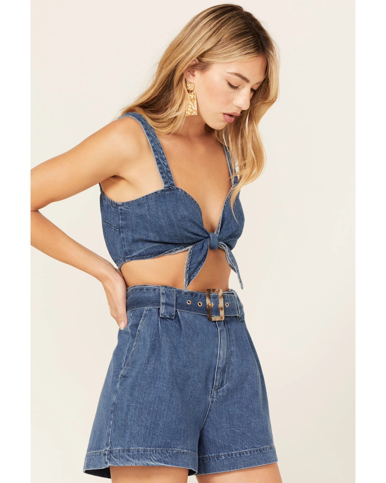 Show Me Your Mumu Women's Alabama Denim Crop Top 4 Show Me Your Mumu Women's Alabama Denim Crop Top - Image 2