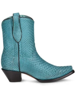 Corral Women's Turquoise Exotic Python Skin Western Boots - Snip Toe -Dan Post Store 2000361030 440 P2