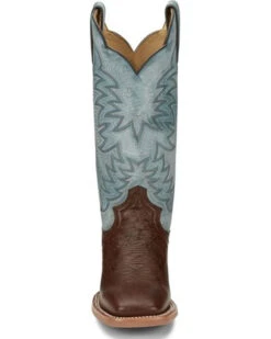 Justin Women's Ralston Exotic Smooth Ostrich Skin Western Boots - Broad Square Toe