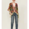 Johnny Was Women's Crate Shay Multicolored Silk Kimono 2 Johnny Was Women's Crate Shay Multicolored Silk Kimono -Dan Post Store 2000362201 900 P2