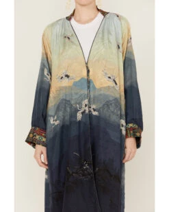 Johnny Was Women's Dew Harmony Reversible Silk Kimono