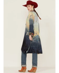 Johnny Was Women's Dew Harmony Reversible Silk Kimono -Dan Post Store 2000362202 900 P4