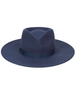 Lack Of Color Women's Navy Rancher Wool Felt Western Fedora Hat -Dan Post Store 2000362928 410 P2