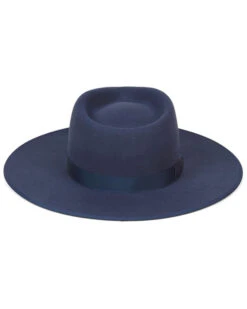 Lack Of Color Women's Navy Rancher Wool Felt Western Fedora Hat