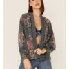 Johnny Was Women's Viviana Bishop Sleeve Denim Kimono 2 Johnny Was Women's Viviana Bishop Sleeve Denim Kimono -Dan Post Store 2000363637 400 P1