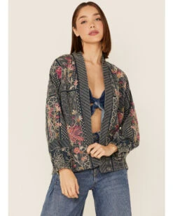 Johnny Was Women's Viviana Bishop Sleeve Denim Kimono
