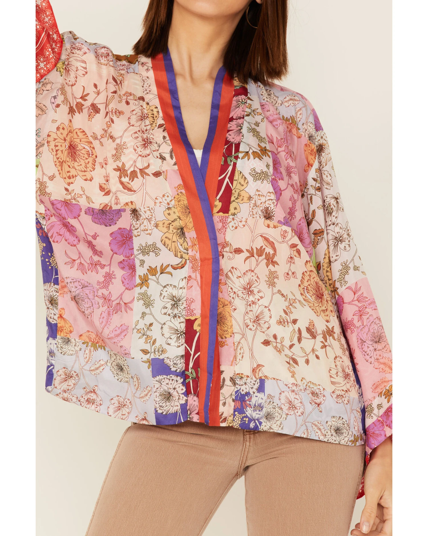 Johnny Was Women's Cosmo Nana Reversible Patchwork Floral Print & Paisley Bandana Kimono 4 Johnny Was Women's Cosmo Nana Reversible Patchwork Floral Print & Paisley Bandana Kimono - Image 2