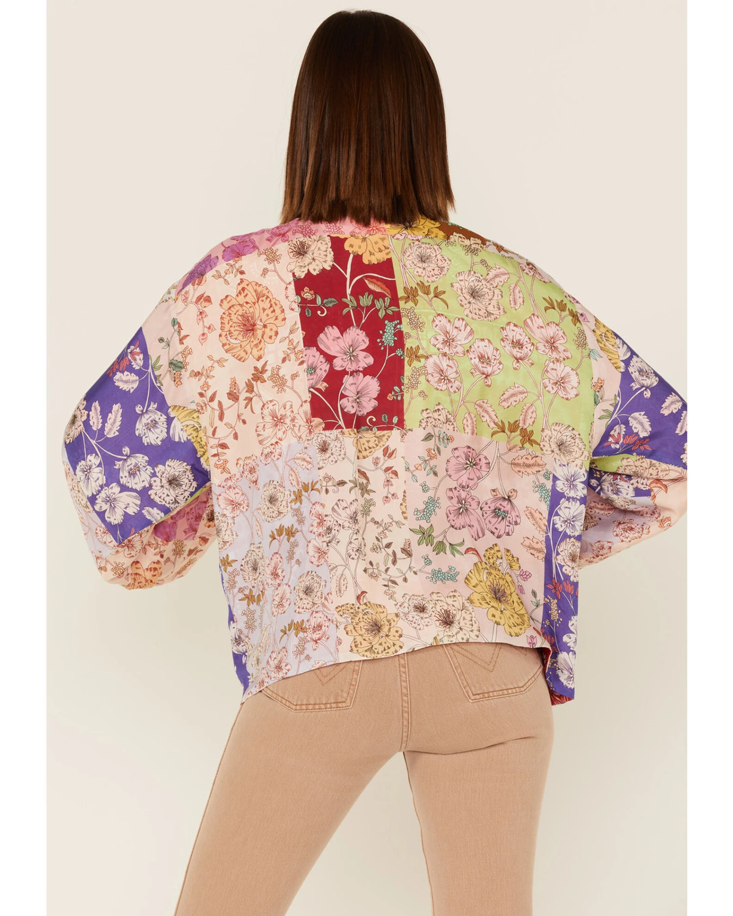 Johnny Was Women's Cosmo Nana Reversible Patchwork Floral Print & Paisley Bandana Kimono 3 Johnny Was Women's Cosmo Nana Reversible Patchwork Floral Print & Paisley Bandana Kimono
