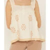 Miss Me Women's Southwestern Embroidered Ruffle Tank Top