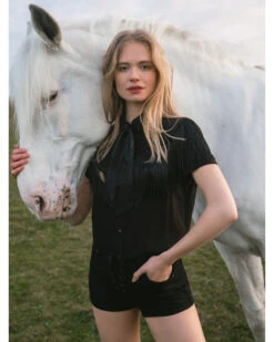 Idyllwind Women's Wild Times Fringe Western Short Sleeve Shirt 9 Idyllwind Women's Wild Times Fringe Western Short Sleeve Shirt -Dan Post Store 2000366620 001 P1