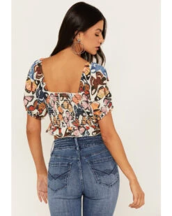 Show Me Your Mumu Women's Lila Butterfly Print Crop Top 9 Show Me Your Mumu Women's Lila Butterfly Print Crop Top -Dan Post Store 2000368248 900 P4