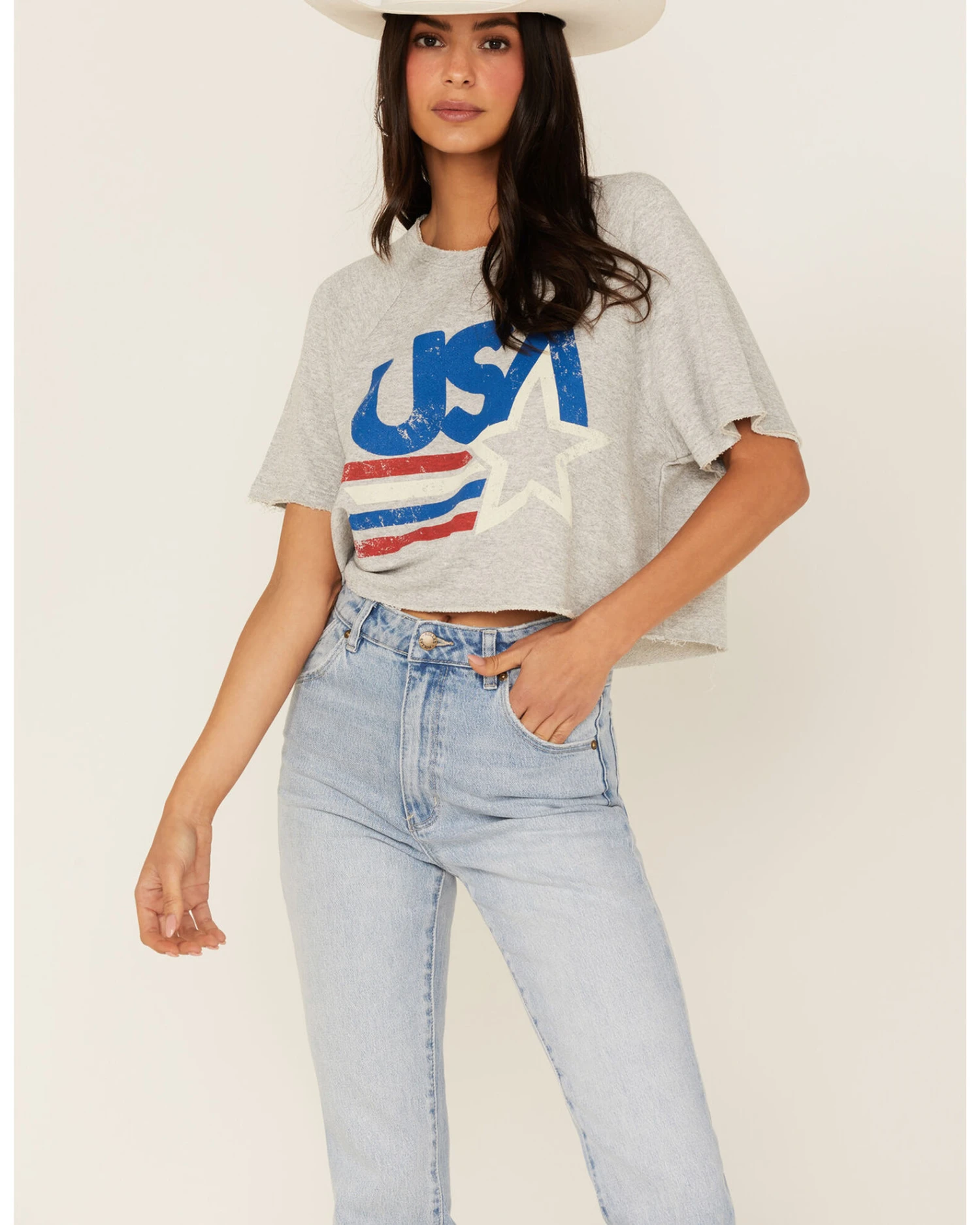 Show Me Your Mumu Women's USA Star Jimmy Cropped Tee 5 Show Me Your Mumu Women's USA Star Jimmy Cropped Tee - Image 3
