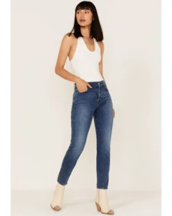7 For All Mankind Mid Wash Josefina In Formosa Cuffed Skinny Jeans -Dan Post Store 2000370680 400 P1
