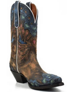 Dan Post Women's Humming Bird Heart And Floral Inlay Western Boots - Snip Toe 12 Dan Post Women's Humming Bird Heart And Floral Inlay Western Boots - Snip Toe -Dan Post Store 2000371091 800 P1