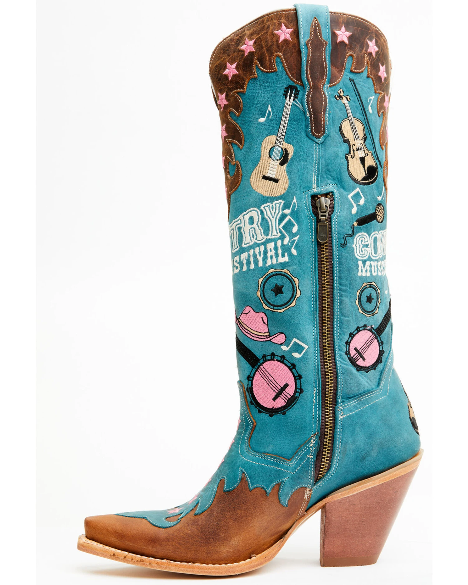 Dan Post Women's Nashville Music Festival Embroidered Western Tall Boots - Snip Toe 6 Dan Post Women's Nashville Music Festival Embroidered Western Tall Boots - Snip Toe - Image 4