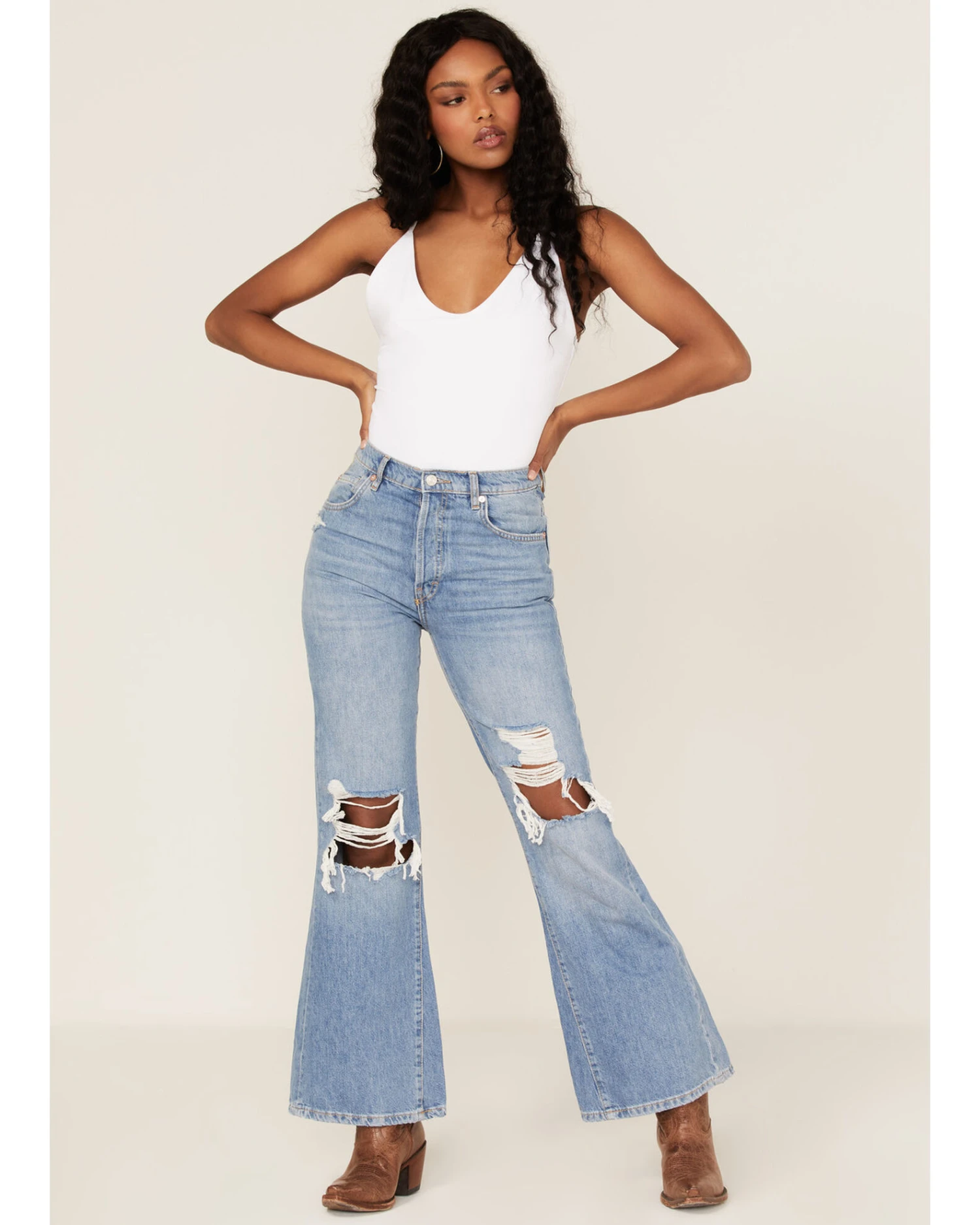 Free People Women's New Dawn Flare Jeans 3 Free People Women's New Dawn Flare Jeans