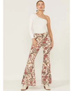 Free People Women's Barcelona Combo Print Float On Flare Jeans 8 Free People Women's Barcelona Combo Print Float On Flare Jeans -Dan Post Store 2000372377 900 P1