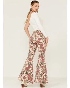 Free People Women's Barcelona Combo Print Float On Flare Jeans 9 Free People Women's Barcelona Combo Print Float On Flare Jeans -Dan Post Store 2000372377 900 P3