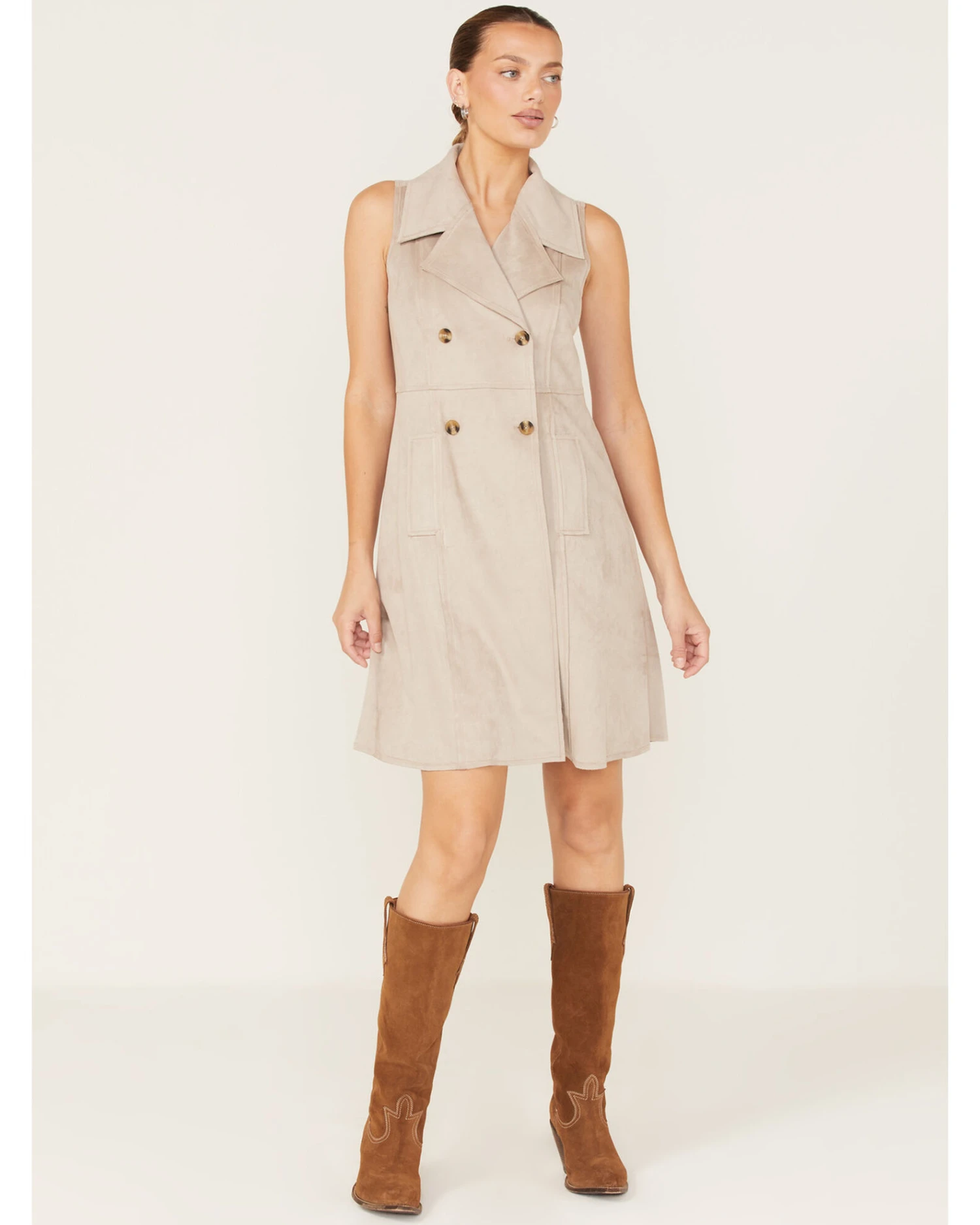 Shyanne Women's Trench Duster Vest 3 Shyanne Women's Trench Duster Vest