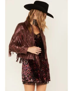 Idyllwind Women's Metallic Zip-Front Fringe Moto Jacket 11 Idyllwind Women's Metallic Zip-Front Fringe Moto Jacket -Dan Post Store 2000373403 540 P3