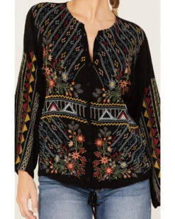 Johnny Was Women's Ezra Embroidered Blouse -Dan Post Store 2000373881 001 P3